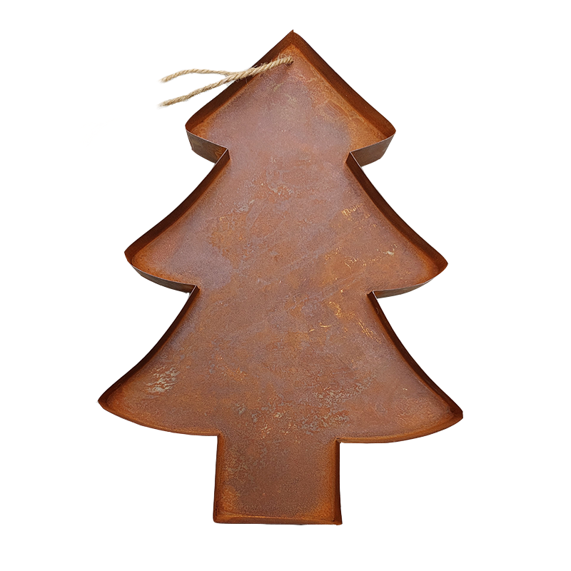 Rustikaler Metal Tannenbaum Rost