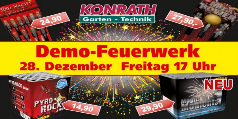 Freitag 28. Dezember Demo Feuerwerk 2018