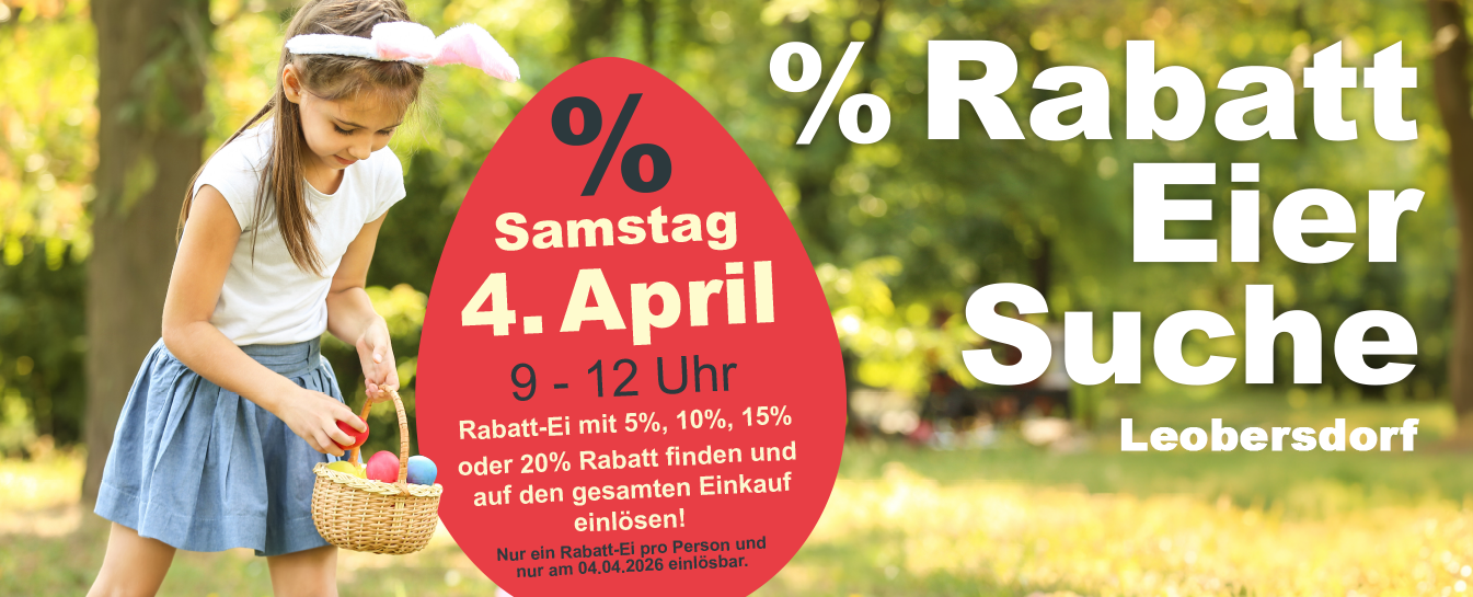 Rabatt Eier Suche am 4. April - im Gartencenter Leobersdorf! 